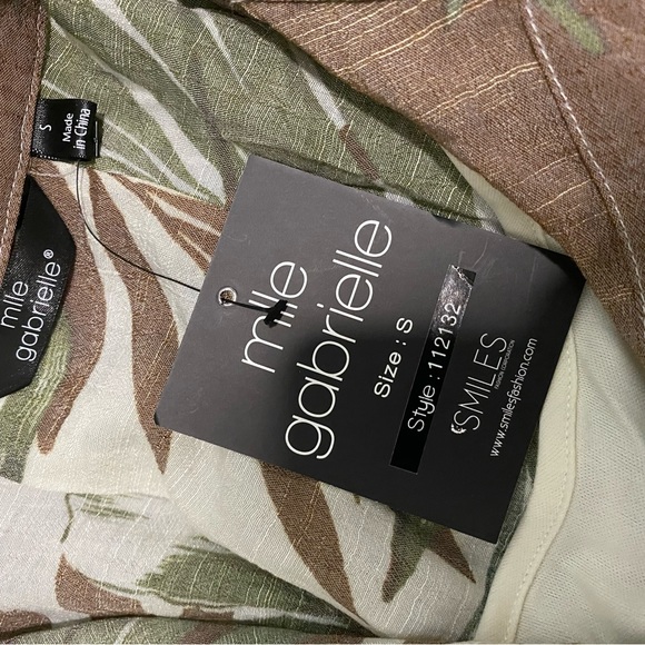 Mlle Gabrielle Tropical Palm Dress - Picture 4 of 4